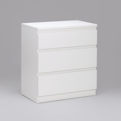 Комод Гуд ЛАКК КАСТОР 3 ящика, 65x39x71 см, белый 2.03.02.060.1