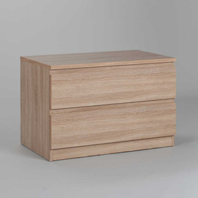 Комод Гуд ЛАКК МАЛЬТА 2 ящика, 80x48x54 см, бежевый, дуб сонома 2.05.02.020.3