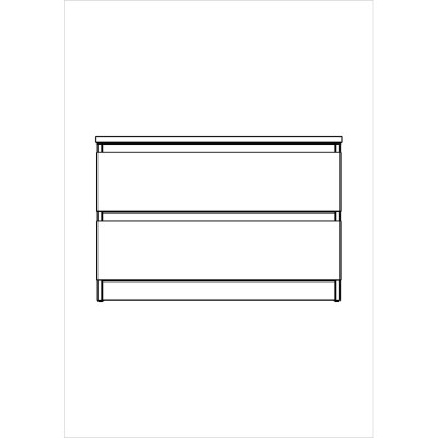 Комод Гуд ЛАКК МАЛЬТА 2 ящика, 80x48x54 см, белый 2.05.02.020.1