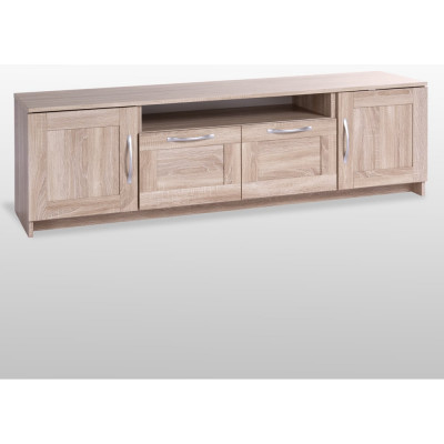 Тумба для ТВ Гуд ЛАКК СИРИУС 2 двери и 2 ящика, 156x41x47 см, бежевая, дуб сонома 2.02.03.330.3