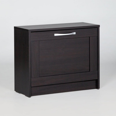 Тумба для обуви Гуд ЛАКК СИРИУС 60x25x48 см, черная, дуб венге 2.02.10.420.5