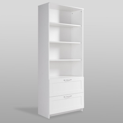 Стеллаж Гуд ЛАКК СИРИУС 2 ящика, 78x34x190 см, белый 2.02.07.110.1