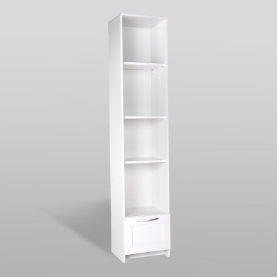 Стеллаж Гуд ЛАКК СИРИУС 1 ящик, 39x34x190 см, белый 2.02.07.130.1