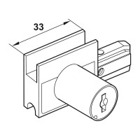 Замок для раздвижной системы Hafele Slido Design 25 IF G, 1 цилиндр + 2 ключа 233.02.420