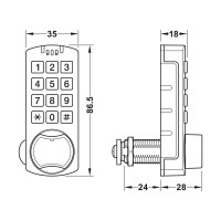 Замок для ячеек Hafele Minilock 225.12.340