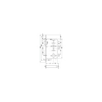 Врезной замок Hafele PC FP левый, нержавеющая сталь, сталь DL65/20 911.53.161