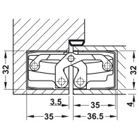 Петля Hafele TECTUS TE 540 3D черная 924.17.237