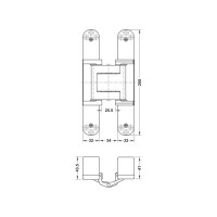 Скрытая петля Hafele Tectus TE 5403D A8, хром, матовая 924.17.323