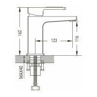 Смеситель для раковины SHEVANIK белый, хром S9001F