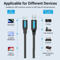 Кабель VENTION USB 2.0 Type C M/BM - 1 м. CQUBF