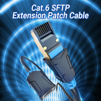 Прямой патч-корд удлинитель VENTION SSTP cat.6, RJ45 - 3м. Черный IBLBI
