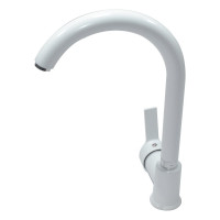 Смеситель кухонный однорычажный Guven, белый 9603BYZ