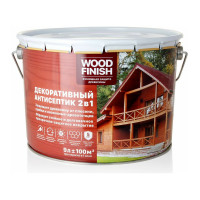 Декоративный антисептик ЗАО Декарт WOOD FINISH для дерева, бесцветный, 9 л 28482