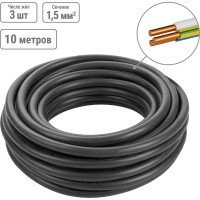Кабель TDM ELECTRIC ввгнг(а)-ls 3x1,5 ок(n, pe)-0,66 гост (10м) SQ0117-0435