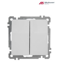 Двухклавишный выключатель Mutlusan Electric, белый 2270 402 0201