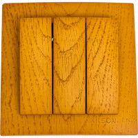 3-клавишный выключатель Nilson СУ, TOURAN WOOD, дуб 24251066