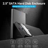 Внешний корпус для HDD/SSD VENTION 2.5" (USB 3.0 Mirco-B) Черный KPAB0