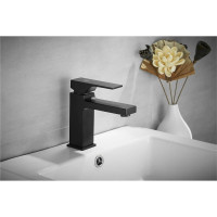 Смеситель для раковины ROSE черный R1001H-1