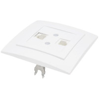 2-местная компьютерная розетка Nilson СУ RJ45 CAT6, TOURAN-ALEGRA-THOR, белый 24111046