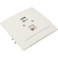 2-местная компьютерная розетка Nilson СУ RJ45 CAT6, TOURAN-ALEGRA-THOR, кремовый 24121046
