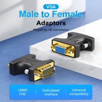 Адаптер-переходник VENTION VGA 15 M/ VGA 15 F DDFB0