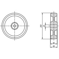 Колесо большегрузное для оси EMES ZBP200X50620420