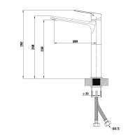 Смеситель для раковины ESKO Saint-Petersburg высокий, без дон/кл, арт. SPb 25