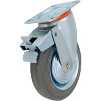 Колесо с поворотной платформой и тормозом EMES EM01SPRG200X50F