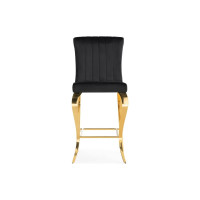 Полубарный стул Woodville Joan black/gold 15388