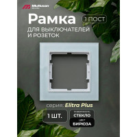 Одинарная рамка из стекла Mutlusan Electric, бирюзовая 2170 811 1101