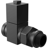 Набор дизайн-вентилей ROYAL THERMO CUBE прямой, черный, 1/2" НС-1422575