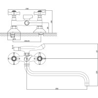 Смеситель для ванны и умывальника MIXLINE 1/2 керамика ML30-021 550782
