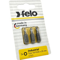 Биты Industrial 3 шт, T10/T15/T20, 25 мм, в блистере Felo 02693116