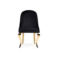 Стул Woodville Gustav на металлокаркасе, black/gold 15384