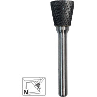 Бор-фреза твердосплавная №685 форма N, двойная заточка, 16х19х64 мм, хв-к 6 мм, пластиковый бокс Профоснастка 861361619640