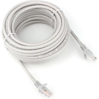 Патч-корд Cablexpert LSZH медный UTP кат.5e, 10м, литой, многожильный (серый), PP30-10M