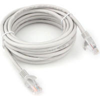 Патч-корд Cablexpert LSZH медный UTP кат.5e, 5м, литой, многожильный (серый), PP30-5M