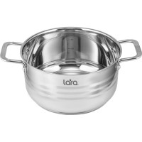 Набор посуды Lara Standart 1.5 л, 2.7 л, 5.2 л капсулированное индукционное дно, крышки LR02-80
