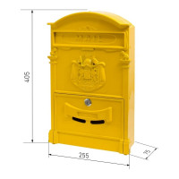Почтовый ящик Аллюр №4010 желтый 14303