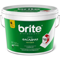 Фасадная колерованная краска BRITE PROFESSIONAL серая RAL 7040, матовая, ведро 2.7 л/4 кг О05680