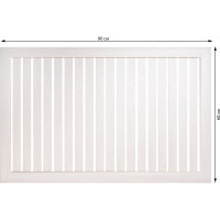 Реечный экран для радиатора Стильный Дом 120x60 см, Ясень белый v530743