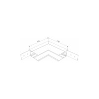 Угловой внутренний коннектор Elektrostandard Slim Magnetic для накладного шинопровода (белый) a062191