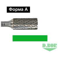 Бор-фреза форма А цилиндр с гладким торцом, DC, 6х18х63 мм, хв-к 6 мм D.BOR D-RB-DC-A-06-063-6