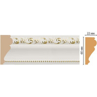 Молдинг Decomaster ДМ 60x22x2400 мм 161-54