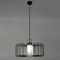 Подвесной светильник ЭЛЕТЕХ Манго 211 черн.муар медь (Плафон 9001) НСБ 01-60-171 Е27 [ИМ] 1005405087