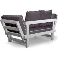 Кушетка Arsko Свен белая эмаль/Velvet Lux43 80425713