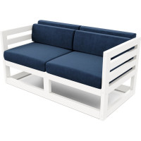 Диван Arsko Магнус М белая эмаль/Atlanta Denim 80542979