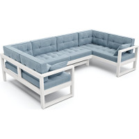 Диван Arsko Астер П-образный белая эмаль/Kiton 11 80358823