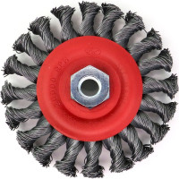 Щетка дисковая жгутовая 115x12 мм, М14, ворс сталь 0.5 мм для УШМ SIT 2013