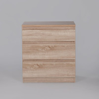 Комод Гуд ЛАКК КАСТОР 3 ящика, 65x39x71 см, бежевый, дуб сонома 2.03.02.060.3